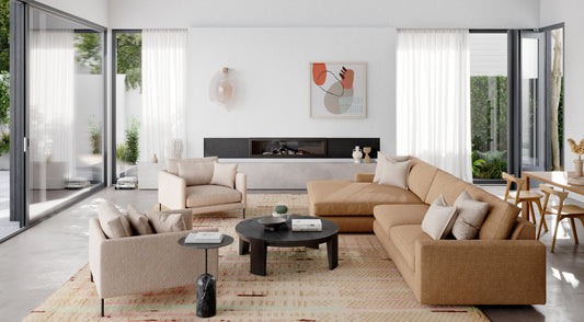 top-rated sofas with high quality and comfort by MOMU in neutral fabric