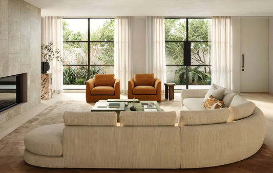 Spacious chaise lounge exemplifying best sofas Melbourne luxury designs