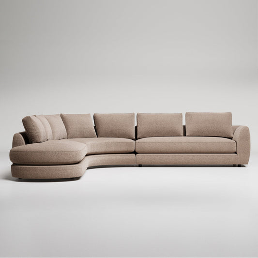 U-shaped modular couch arrangement perfect for entertaining guests